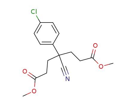 Molecular Structure of 56326-91-1 (Heptanedioic acid, 4-(4-chlorophenyl)-4-cyano-, dimethyl ester)