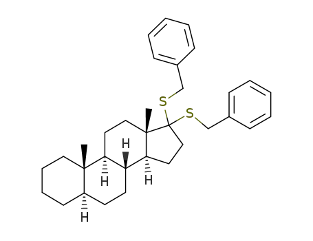 17.17-Bis-<benzylmercapto>-5α-androstan