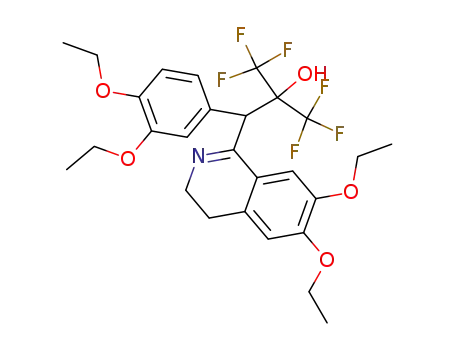 1-<2-hydroxy-1-(3,4-diethoxyphenyl)-2-trifluoromethyl-3,3,3-trifluoropropyl>-7,8-diethoxy-3,4-dihydroisoquinoline