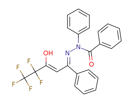 Benzoic acid N'-[(Z)-4,4,5,5,5-pentafluoro-3-hydroxy-1-phenyl-pent-2-en-(Z)-ylidene]-N-phenyl-hydrazide