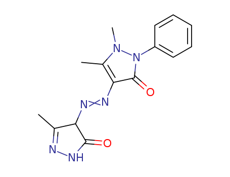 1,5-dimethyl-4-[(3-methyl-5-oxo-1,4-dihydropyrazol-4-yl)diazenyl]-2-phenyl-pyrazol-3-one cas  78439-24-4
