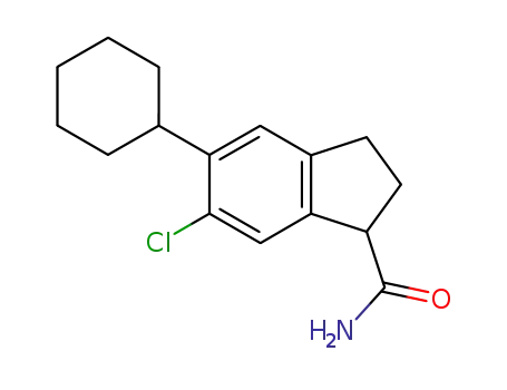 1H-Indene-1-carboxamide, 6-chloro-5-cyclohexyl-2,3-dihydro-