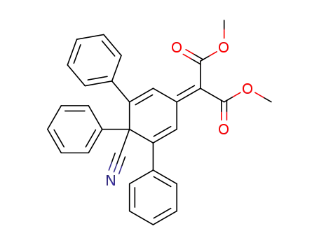 4-<Bis(methoxycarbonyl)methylen>-1,2,6-triphenyl-2,5-cyclohexadien-1-carbonitril