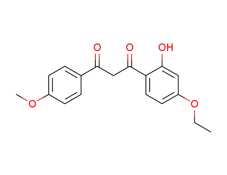 Molecular Structure of 134700-99-5 (1-(4-Ethoxy-2-hydroxy-phenyl)-3-(4-methoxy-phenyl)-propane-1,3-dione)