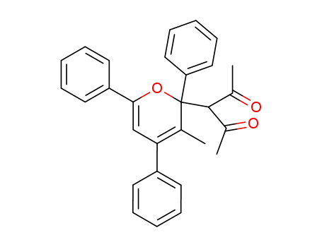 Molecular Structure of 80948-13-6 (2,4-Pentanedione, 3-(3-methyl-2,4,6-triphenyl-2H-pyran-2-yl)-)