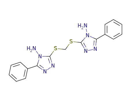 Molecular Structure of 111827-94-2 (4H-1,2,4-Triazol-4-amine, 3,3'-[methylenebis(thio)]bis[5-phenyl-)