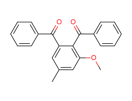 Molecular Structure of 93621-13-7 (Methanone, (3-methoxy-5-methyl-1,2-phenylene)bis[phenyl-)