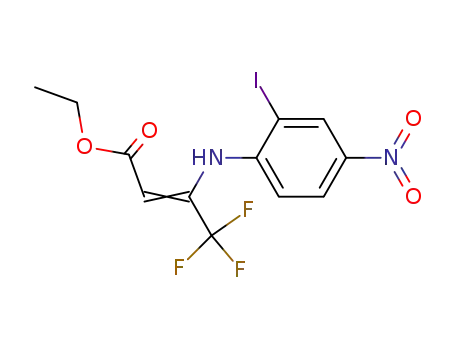 (E)-4,4,4-Trifluoro-3-(2-iodo-4-nitro-phenylamino)-but-2-enoic acid ethyl ester