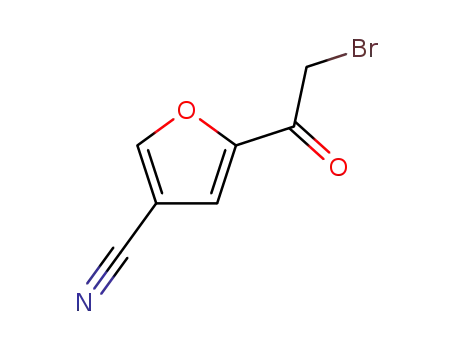 Molecular Structure of 133674-68-7 (3-Furancarbonitrile, 5-(bromoacetyl)- (9CI))
