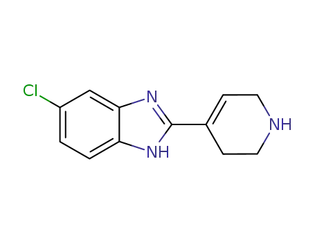 Molecular Structure of 197916-50-0 (5-Chloro-2-(1,2,3,6-tetrahydro-pyridin-4-yl)-1H-benzoimidazole)