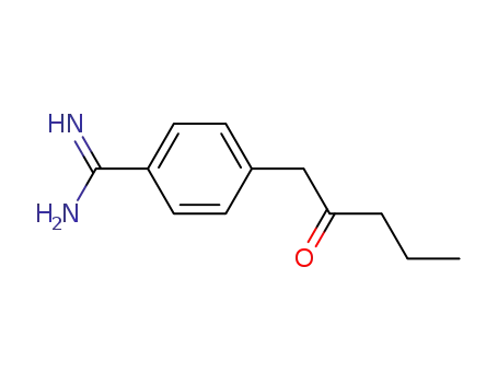 Molecular Structure of 60925-54-4 (Benzenecarboximidamide, 4-(2-oxopentyl)-)