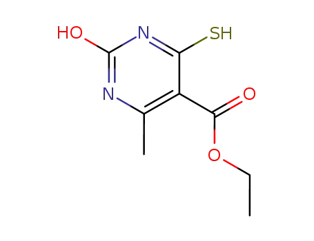 Molecular Structure of 13996-05-9 (6-METHYL-2-OXO-4-THIOXO-1,2,3,4-TETRAHYDRO-PYRIMIDINE-5-CARBOXYLIC ACID ETHYL ESTER)