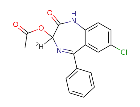 Molecular Structure of 181648-04-4 ([3-2H]oxazepam 3-acetate)