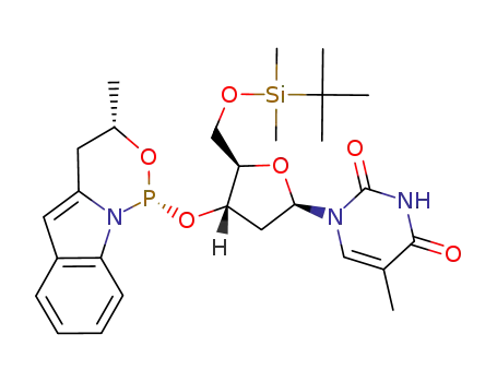 1-[(2R,4S,5R)-5-(tert-Butyl-dimethyl-silanyloxymethyl)-4-((2S,4R)-2-methyl-1,2-dihydro-3-oxa-4a-aza-4-phospha-fluoren-4-yloxy)-tetrahydro-furan-2-yl]-5-methyl-1H-pyrimidine-2,4-dione