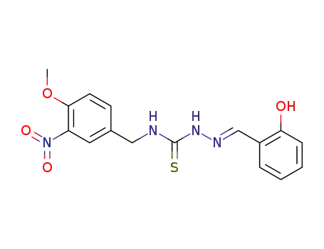 Hydrazinecarbothioamide, 2-((2-hydroxyphenyl)methylene)-N-((4-methoxy- 3-nitrophenyl)methyl)-