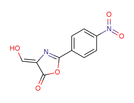 Molecular Structure of 209742-76-7 (5(4H)-Oxazolone,  4-(hydroxymethylene)-2-(4-nitrophenyl)-)