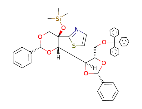2-[(2R,4S,5R)-2-Phenyl-4-((2S,4R,5S)-2-phenyl-5-trityloxymethyl-[1,3]dioxolan-4-yl)-5-trimethylsilanyloxy-[1,3]dioxan-5-yl]-thiazole