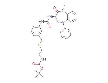 (2-{3-[3-((R)-1-Methyl-2-oxo-5-phenyl-2,3-dihydro-1H-benzo[e][1,4]diazepin-3-yl)-ureido]-benzylsulfanyl}-ethyl)-carbamic acid tert-butyl ester
