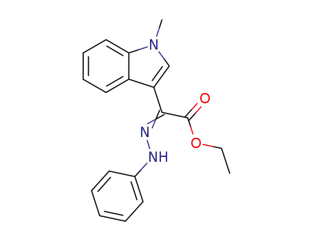 (1-methyl-indol-3-yl)-phenylhydrazono-acetic acid ethyl ester