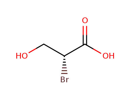 Molecular Structure of 110994-91-7 (Propanoic acid, 2-bromo-3-hydroxy-, (R)-)