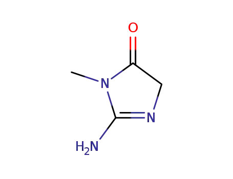 Molecular Structure of 34293-24-8 (4H-Imidazol-4-one, 2-amino-3,5-dihydro-3-methyl-)