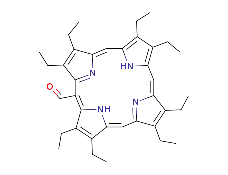 Molecular Structure of 10250-36-9 (5-formyl-2,3,7,8,12,13,18,19-octaethylporphyrin)