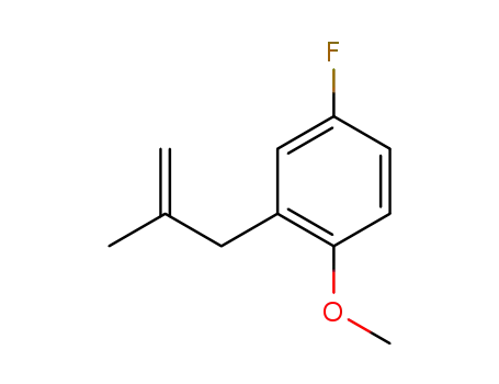 Molecular Structure of 178977-00-9 (3-(5-FLUORO-2-METHOXYPHENYL)-2-METHYL-1-PROPENE)