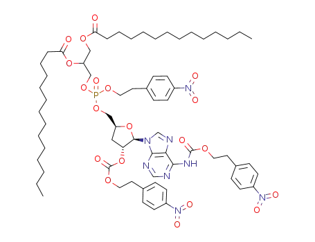 3'-deoxy-N<sup>6</sup>,2'-O-bis<2-(4-nitrophenyl)ethoxycarbonyl>adenosine 5'-<(2RS)-2,3-bis(tetradecanoyloxy)-propyl 2-(4-nitrophenyl)ethyl phosphate>