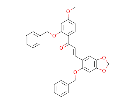 Molecular Structure of 52249-89-5 (3-[6-(benzyloxy)-1,3-benzodioxol-5-yl]-1-[2-(benzyloxy)-4-methoxyphenyl]prop-2-en-1-one)