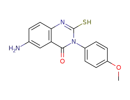 Molecular Structure of 179910-69-1 (6-Amino-2-mercapto-3-(4-methoxy-phenyl)-3H-quinazolin-4-one)
