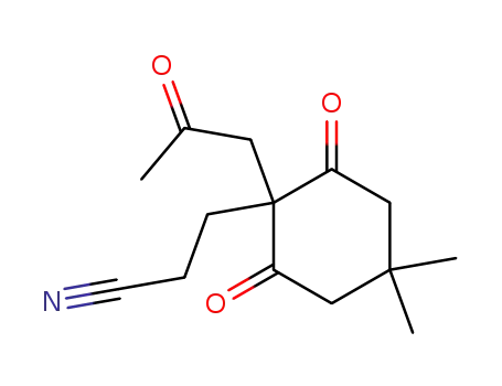 3-[4,4-Dimethyl-2,6-dioxo-1-(2-oxo-propyl)-cyclohexyl]-propionitrile