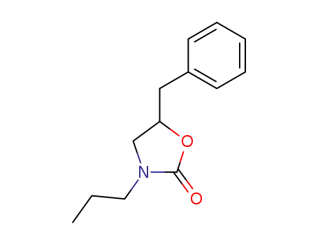 Molecular Structure of 62825-81-4 (2-Oxazolidinone, 5-(phenylmethyl)-3-propyl-)