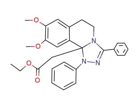 (8,9-Dimethoxy-1,3-diphenyl-5,6-dihydro-1H-[1,2,4]triazolo[3,4-a]isoquinolin-10b-yl)-acetic acid ethyl ester