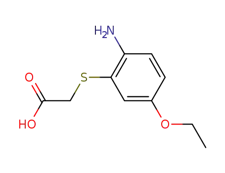 Molecular Structure of 6625-71-4 (Acetic acid, [ (2-amino-5-ethoxyphenyl)thio]-)