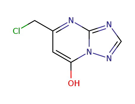 Molecular Structure of 40775-90-4 ([1,2,4]Triazolo[1,5-a]pyrimidin-7-ol, 5-(chloromethyl)-)