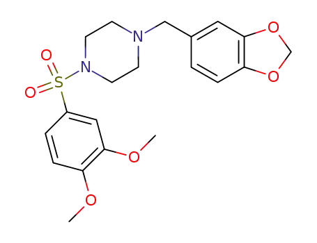 1-(1,3-benzodioxol-5-ylmethyl)-4-[(3,4-dimethoxyphenyl)sulfonyl]piperazine