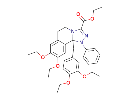 10b-(3,4-Diethoxy-benzyl)-8,9-diethoxy-1-phenyl-1,5,6,10b-tetrahydro-[1,2,4]triazolo[3,4-a]isoquinoline-3-carboxylic acid ethyl ester