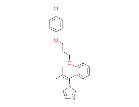 Molecular Structure of 77175-04-3 (1H-Imidazole,
1-[1-[2-[3-(4-chlorophenoxy)propoxy]phenyl]-2-methyl-1-propenyl]-)