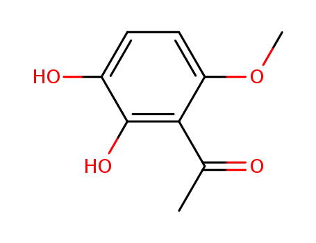Molecular Structure of 56358-73-7 (1-(2,3-dihydroxy-6-methoxy-phenyl)-ethanone)