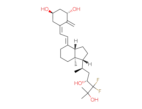 Molecular Structure of 183274-08-0 ((1alpha,3beta,5Z,7E,23S)-24,24-Difluoro-9,10-secocholesta-5,7,10(19)-triene-1,3,23,25-tetraol)