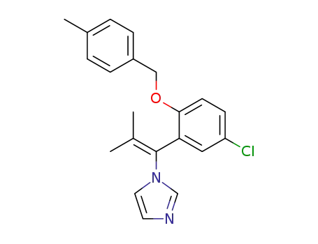Molecular Structure of 77175-27-0 (1H-Imidazole,
1-[1-[5-chloro-2-[(4-methylphenyl)methoxy]phenyl]-2-methyl-1-propenyl]-)