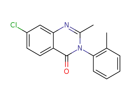 Molecular Structure of 894-49-5 (7-chloro-2-methyl-3-(2-methylphenyl)quinazolin-4(3H)-one)