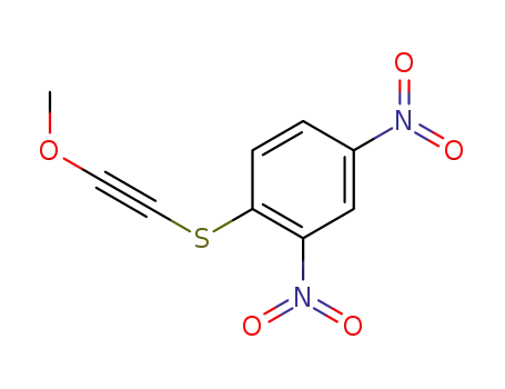 Molecular Structure of 79309-29-8 (Benzene, 1-[(methoxyethynyl)thio]-2,4-dinitro-)