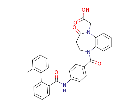 (5-{4-[(2'-methyl-biphenyl-2-carbonyl)-amino]-benzoyl}-2-oxo-2,3,4,5-tetrahydro-benzo[<i>b</i>][1,4]diazepin-1-yl)-acetic acid