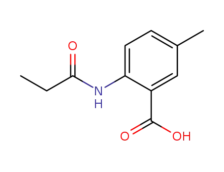 Benzoic acid, 5-methyl-2-[(1-oxopropyl)amino]- (9CI)
