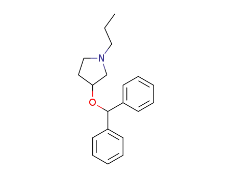 Molecular Structure of 102239-19-0 (3-benzhydryloxy-1-propyl-pyrrolidine)