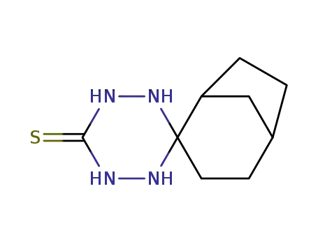 Molecular Structure of 144154-60-9 (Spiro<bicyclo<3.2.1>octane-2',3-1,2,4,5-tetrahydro-s-tetrazine>-6-thione)