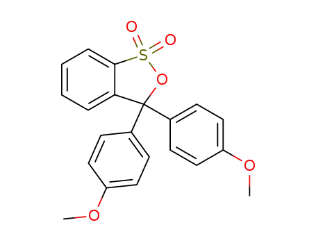 Molecular Structure of 149138-68-1 (3H-2,1-Benzoxathiole, 3,3-bis(4-methoxyphenyl)-, 1,1-dioxide)