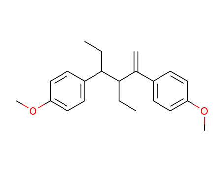 Molecular Structure of 131-88-4 (1,1'-(1,2-Diethyl-3-Methylene-1,3-propanediyl)bis[4-Methoxy-benzene])