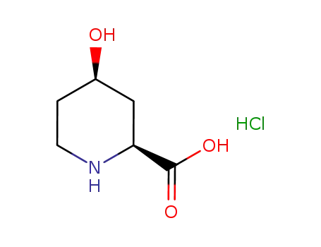 Molecular Structure of 1032237-00-5 ((2S,4R)-4-hydroxypiperidine-2-carboxylic acid hydrochloride)